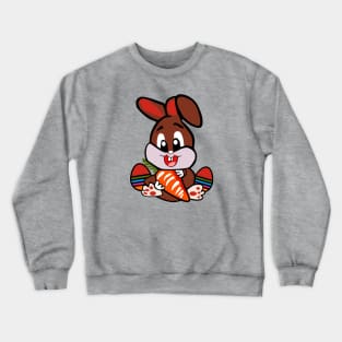 Brown Easter Bunny Crewneck Sweatshirt